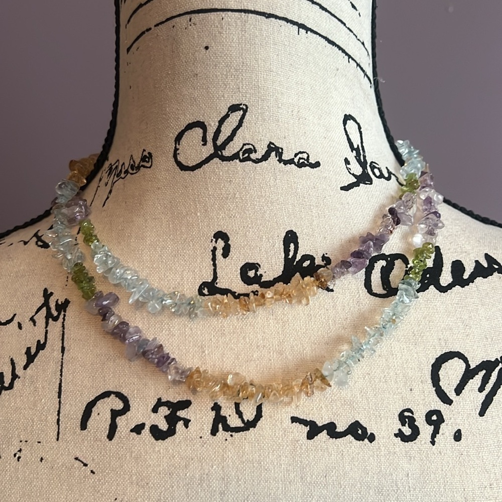 Multi Semi Precious Stone Necklace